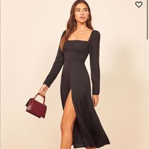 Reformation Sigmund Dress in Black